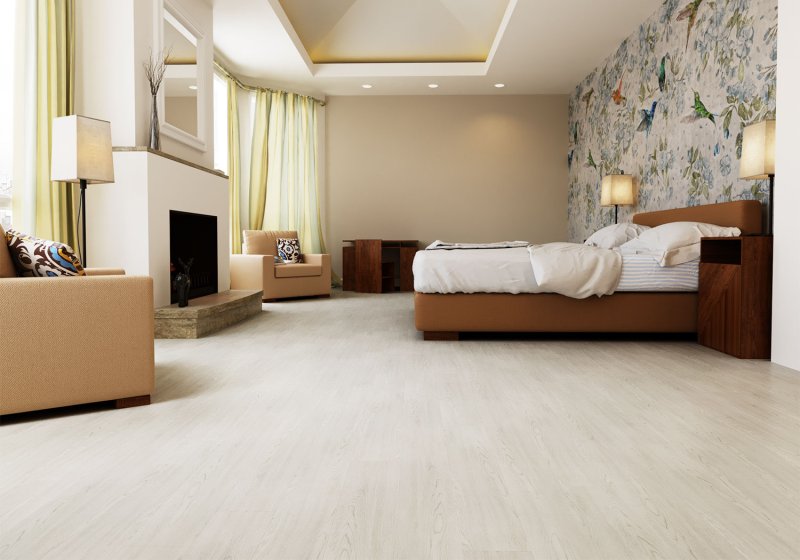 Quartz vinyl laminate bleached oak