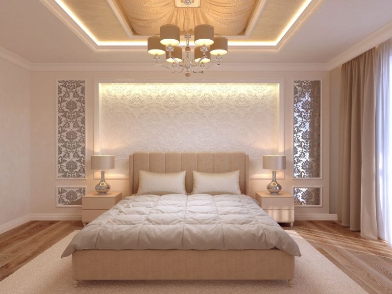 Beige bedroom design