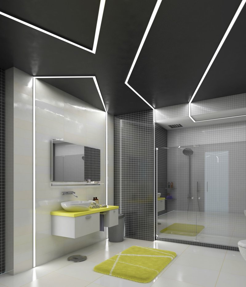 Light lines in the bathroom