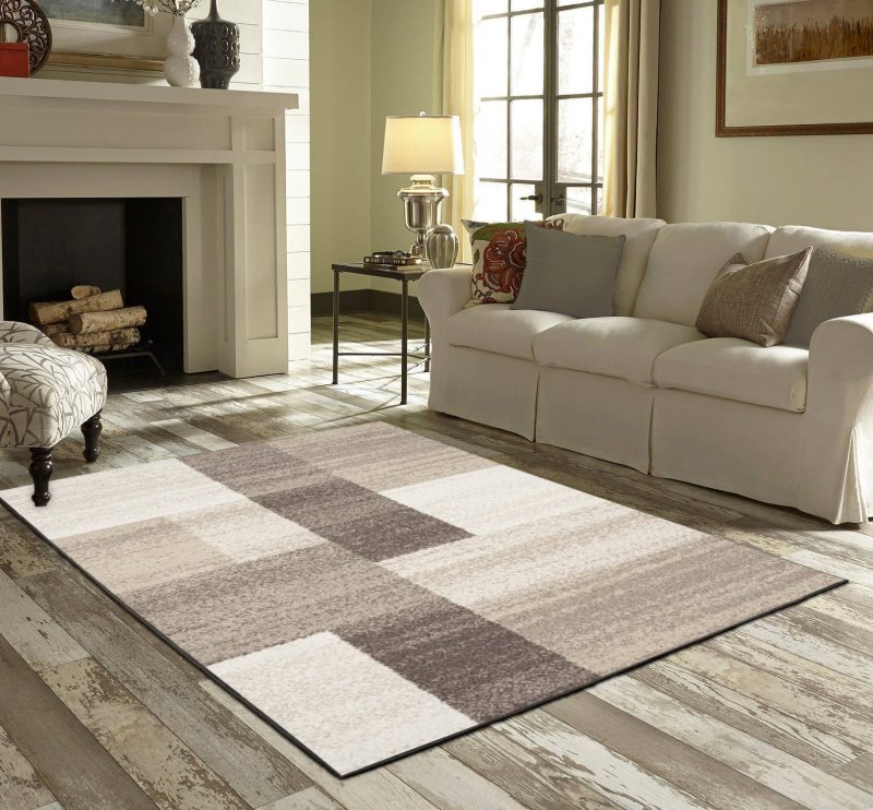 Carpets in the interior of the living room modern style