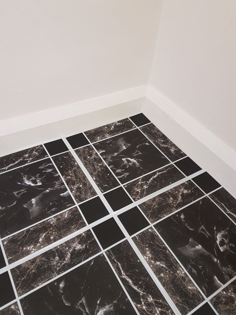 Black tile with black grout