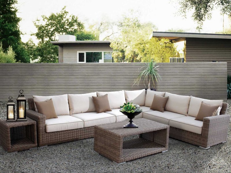 Furniture for the lounge of an artificial rattan zone