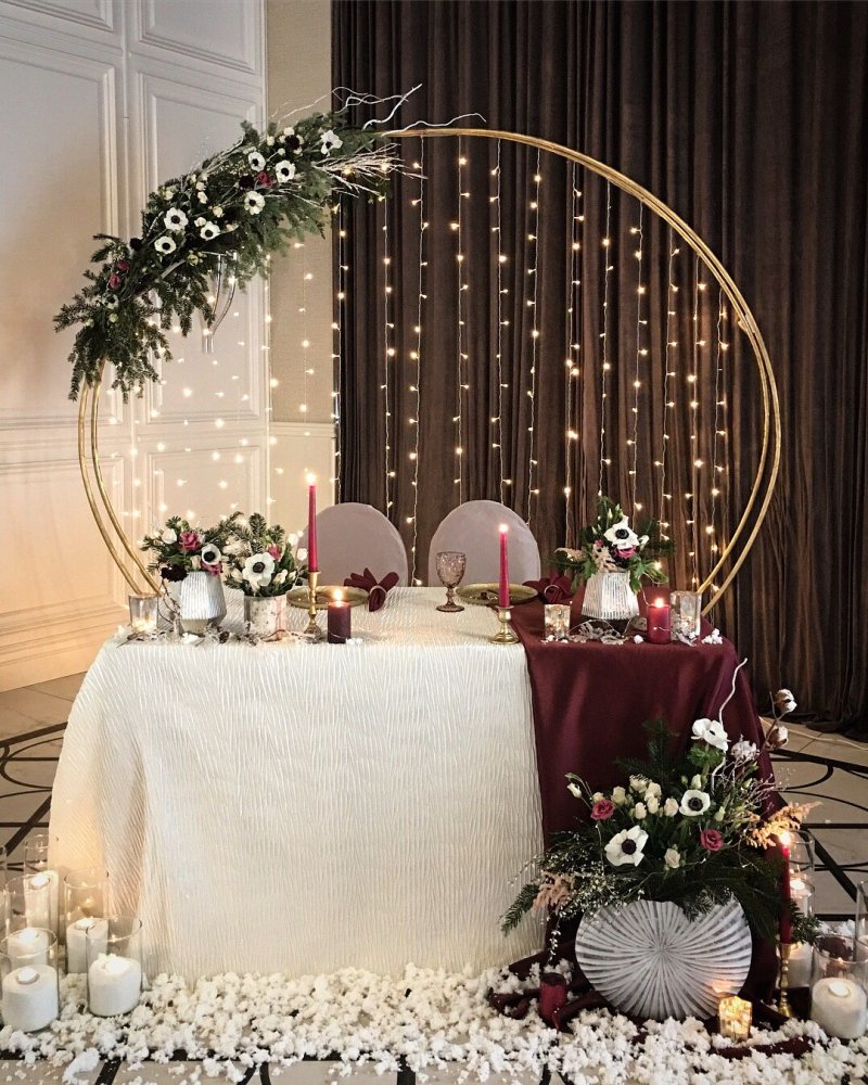 The table of the newlyweds