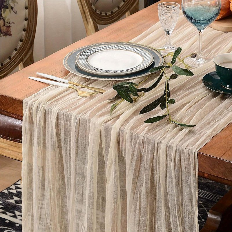 Tissue tablecloth on the table