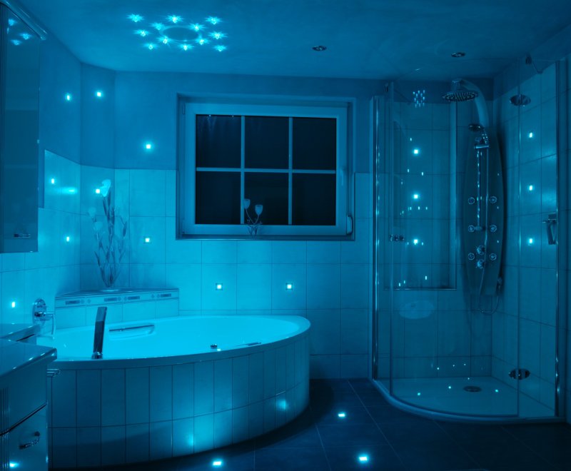 Bath with backlight