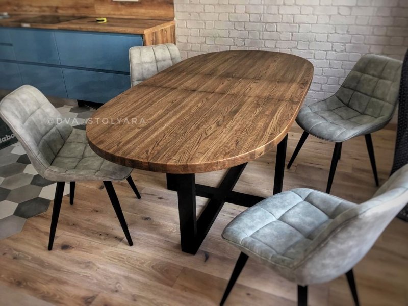 Round table in the style of loft