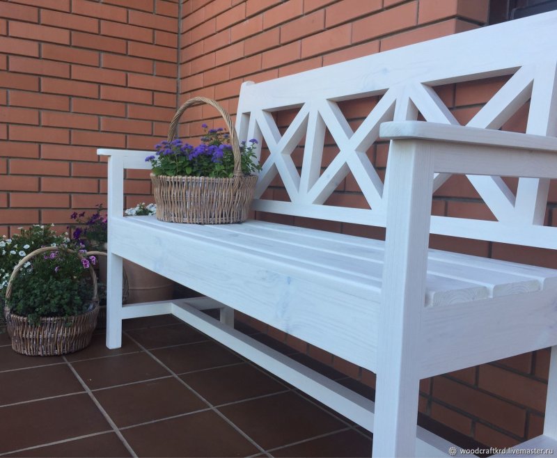 White bench