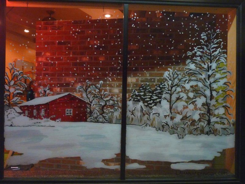 New Year's painting of windows