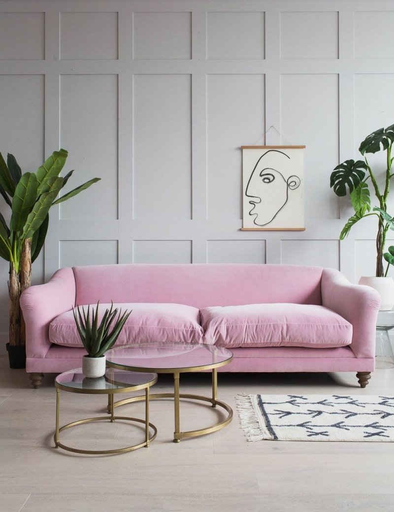 Pink sofa