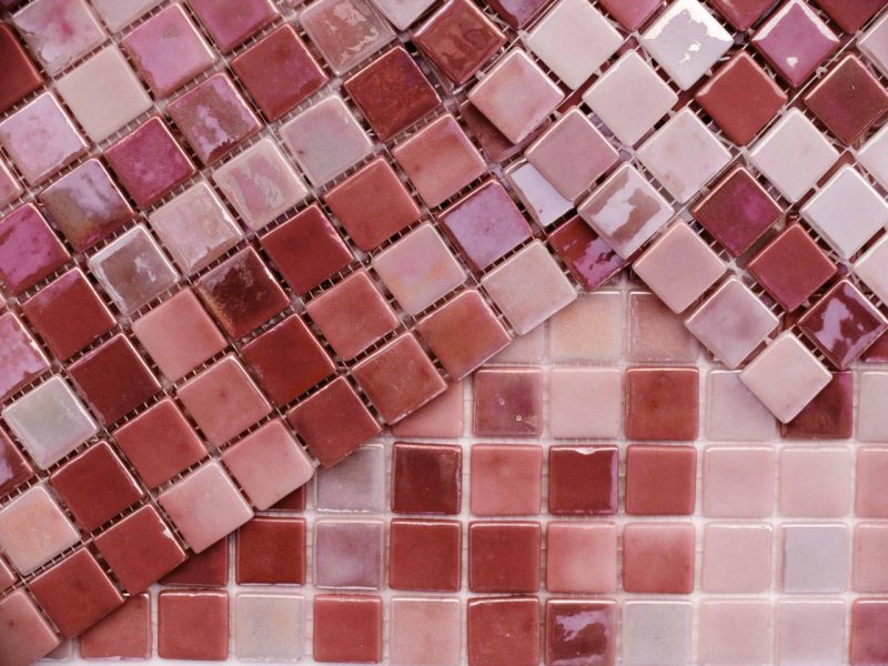 Tile mosaic burgundy