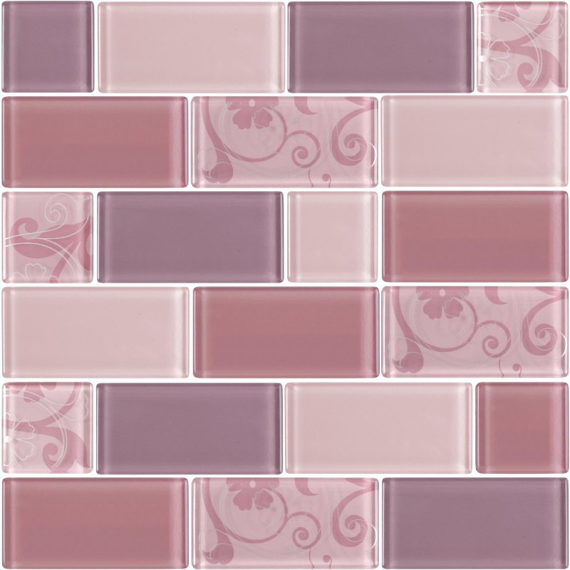 Pink tile for bathroom