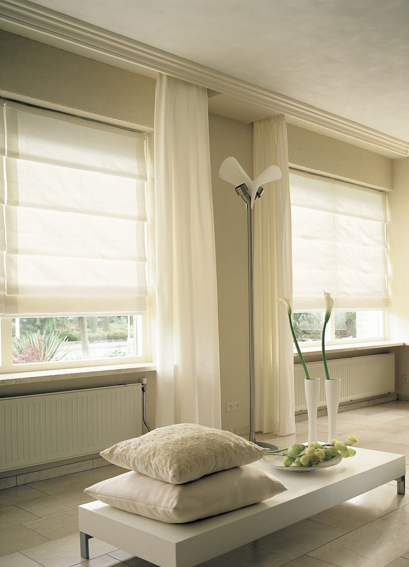 Roman curtain in a modern interior