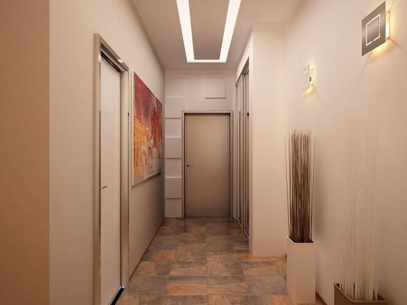 The hallway for a narrow corridor design