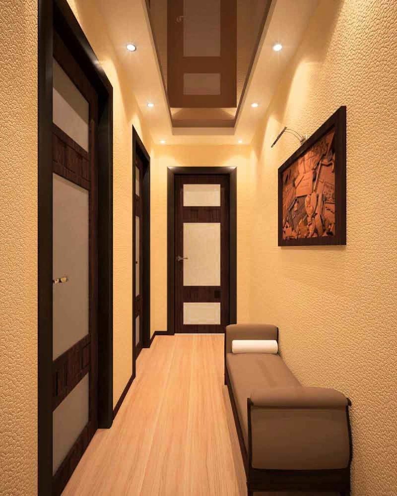 The design of the corridor in the apartment