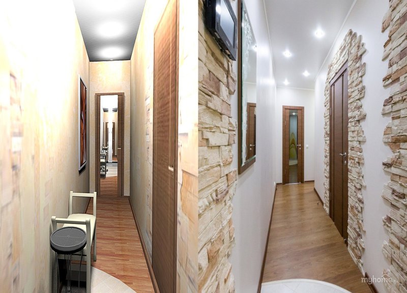 The design of the corridor in the apartment