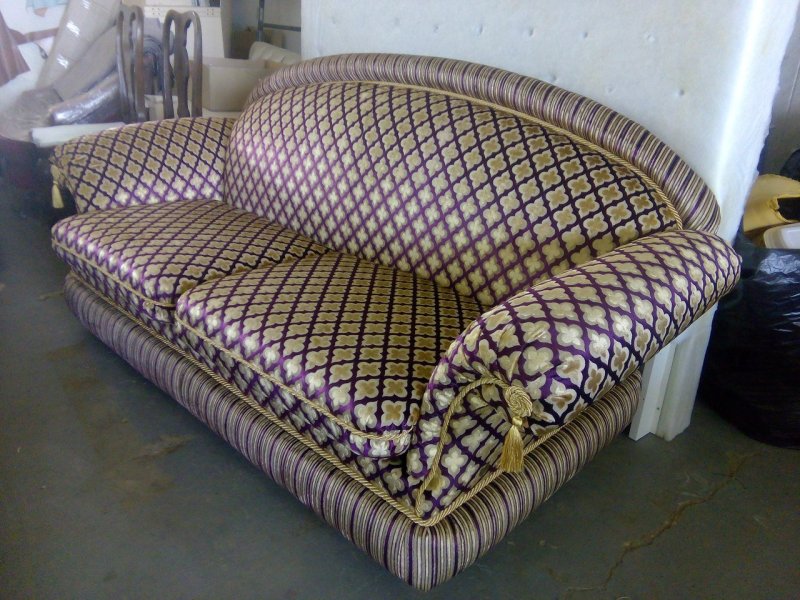 Upholstery of the sofa