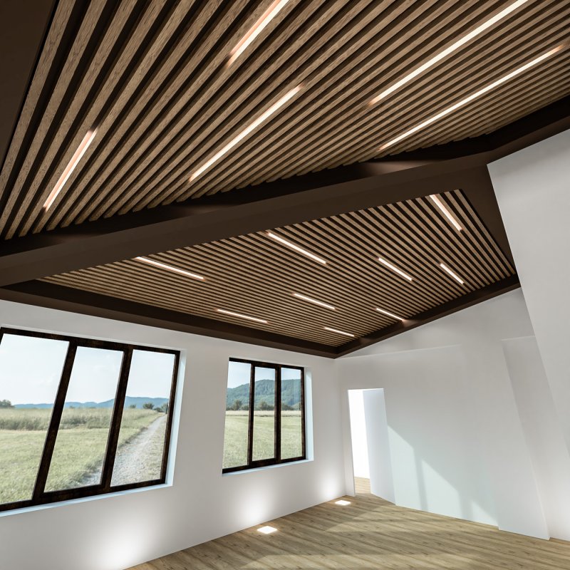 Wooden rack ceiling