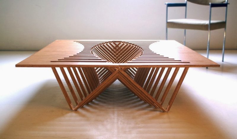 Robert Van Embricqs designer Folding Table "Rising Side Table"