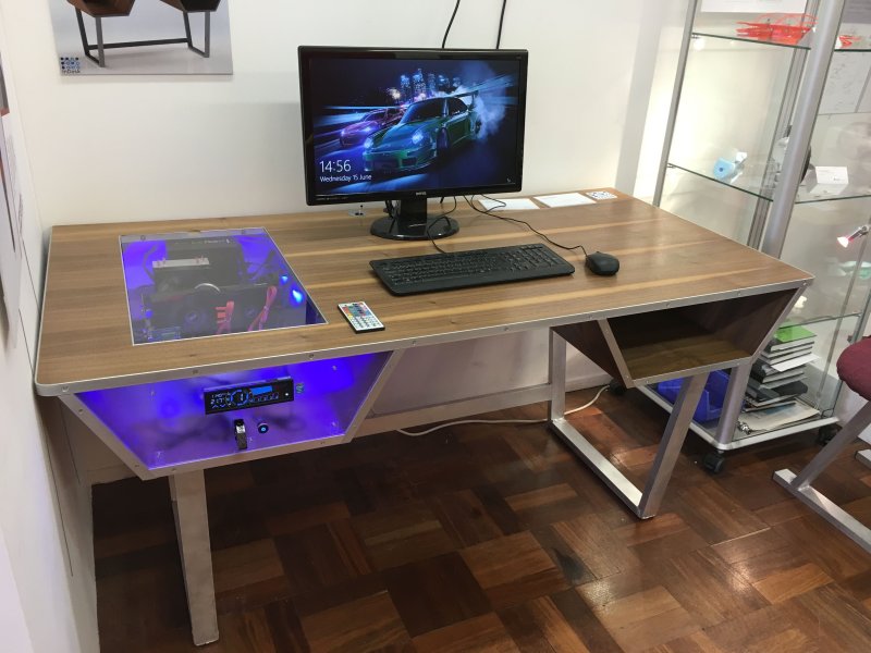 Computer built into the table