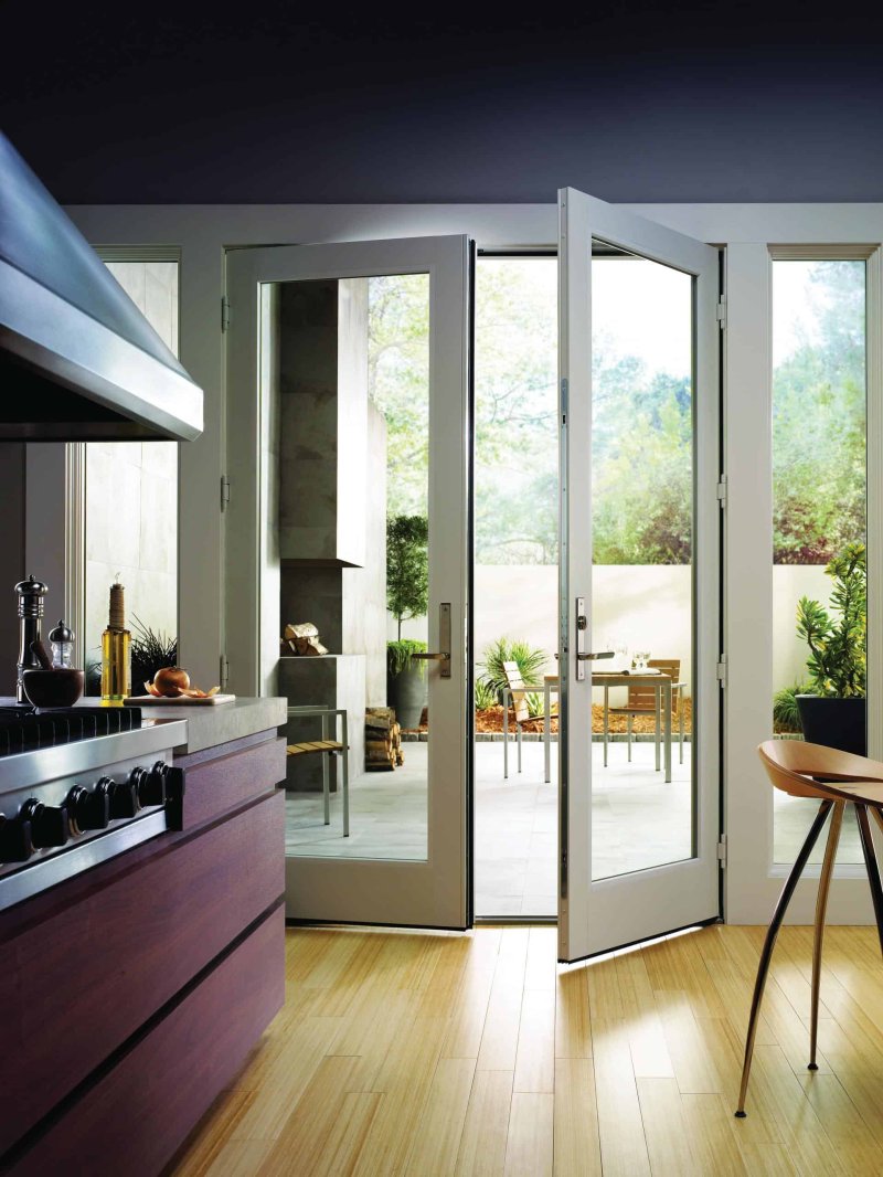 French window in the kitchen