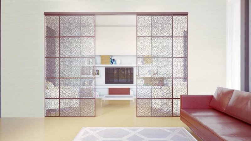 Sliding glass partitions