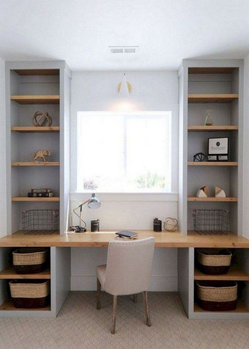 Window table with shelves