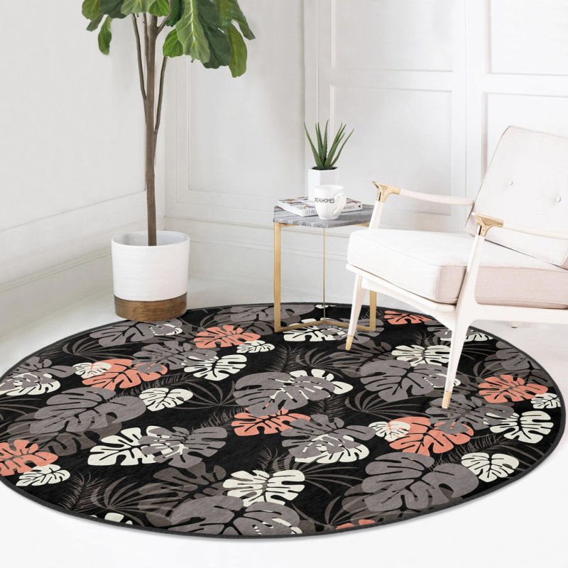 Contemporary round carpet