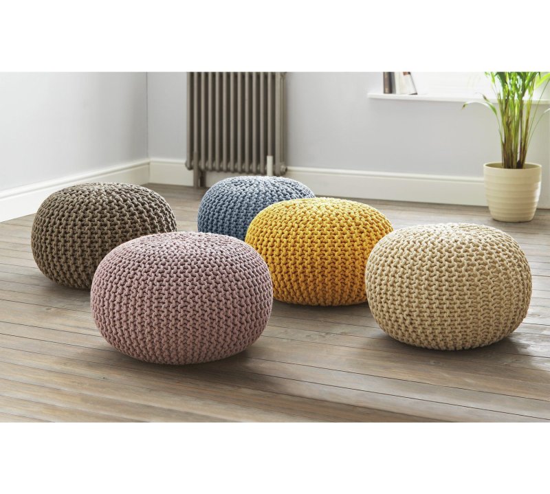 Knitted ottoman