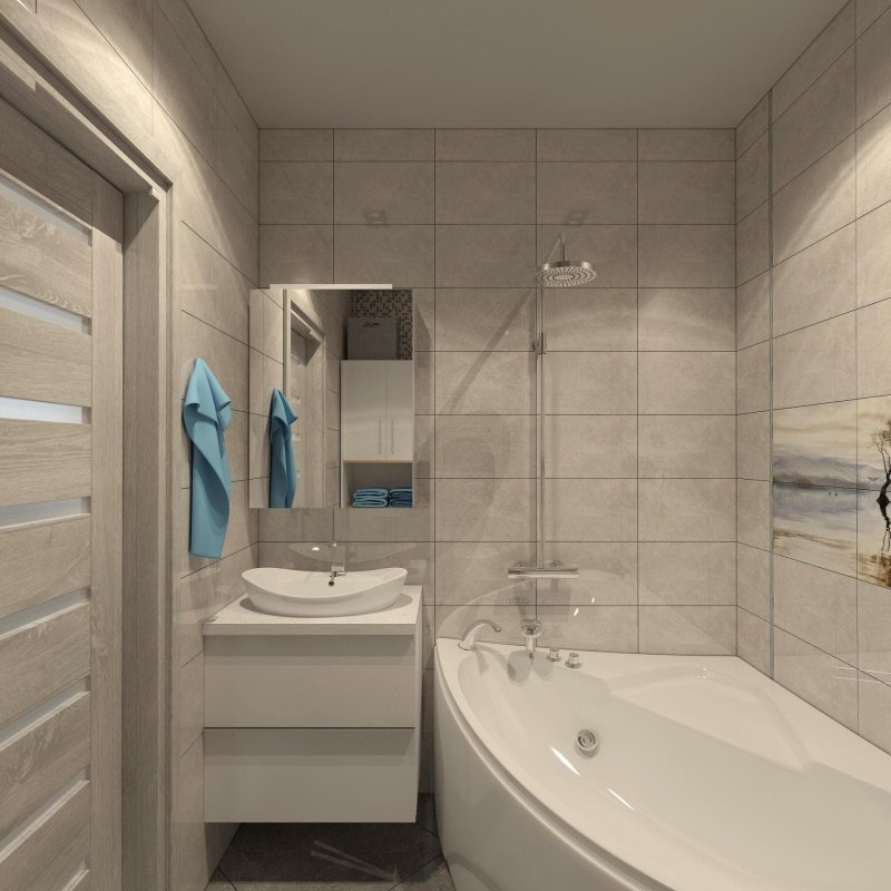 Bathroom design in a panel house