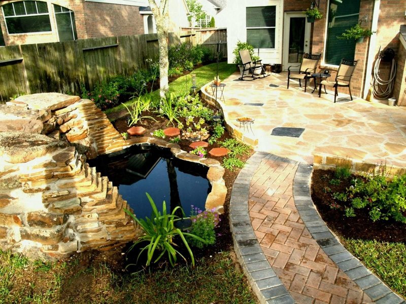 Landscape design pond