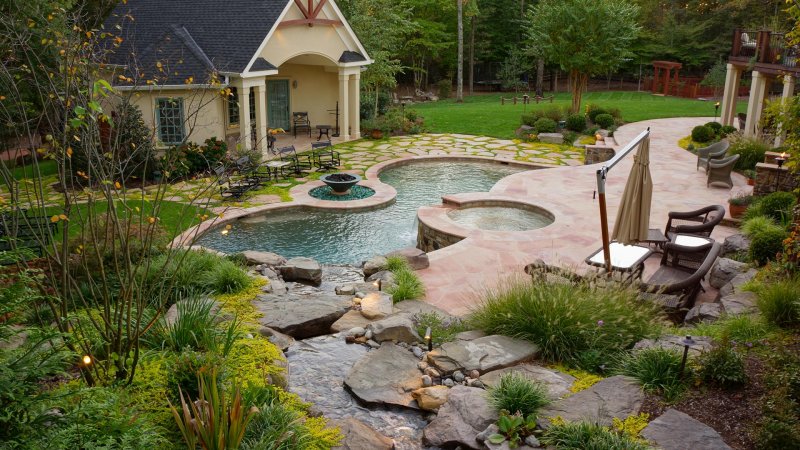 Landscape design of a summer cottage