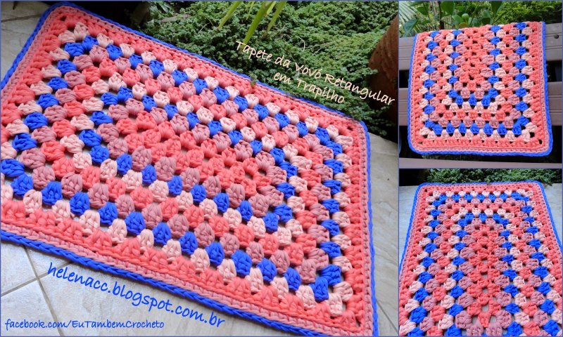 Crochet square rug