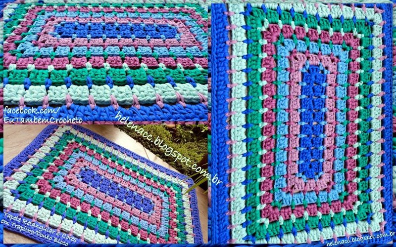 Crochet rug rectangular