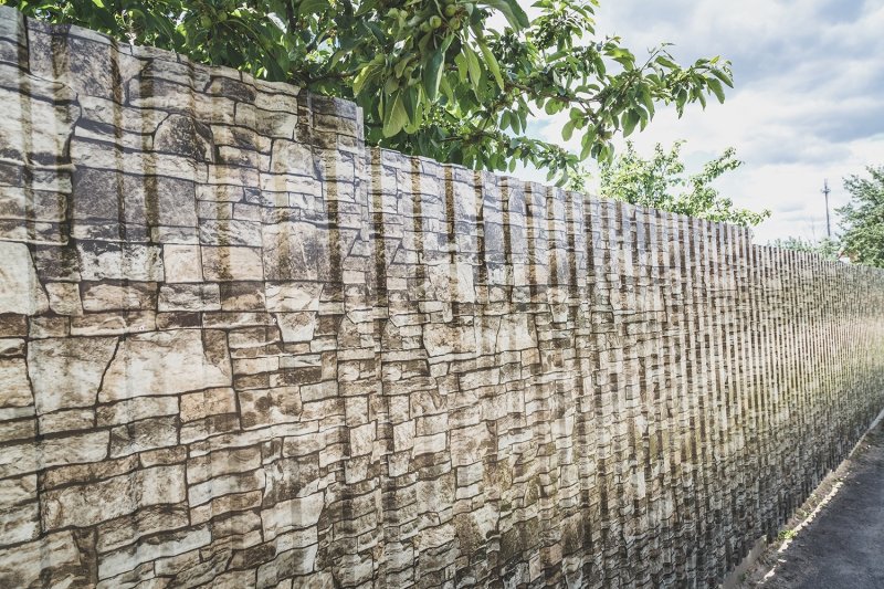 Corrugated board under the stone Sand Stone