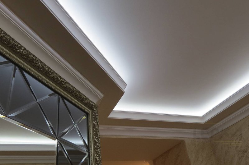 Ceiling baseboard with backlight