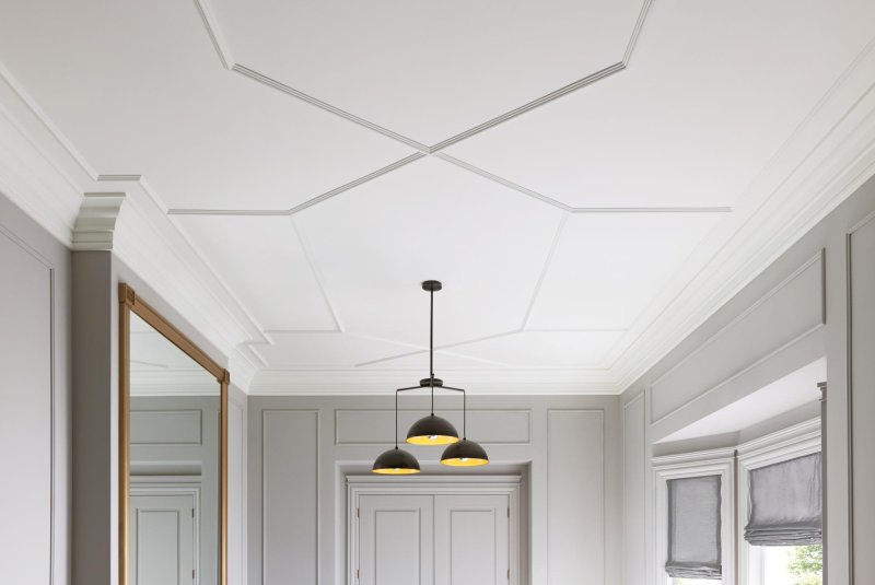 Ceiling plinth in a modern interior