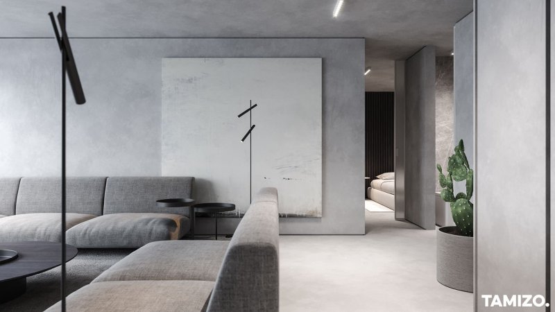 Minimalism style in the interior of the apartment