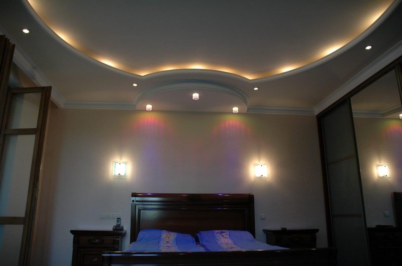 Ceiling lighting in the bedroom