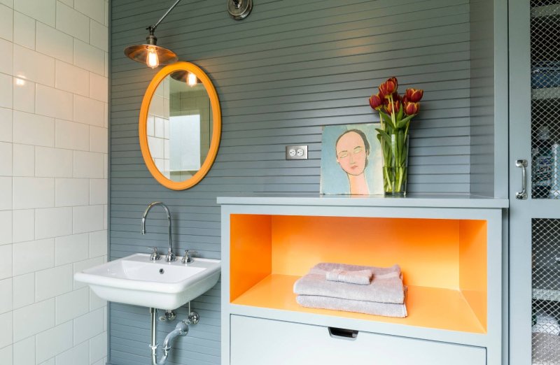 Orange bathroom