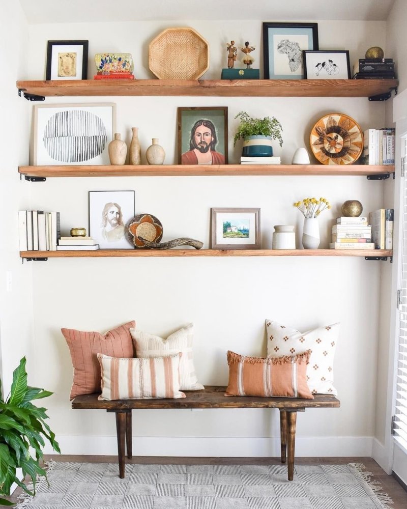 Shelves in the interior