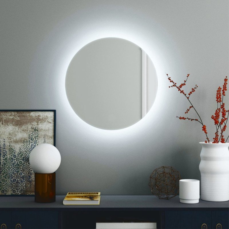 Round mirror with backlight