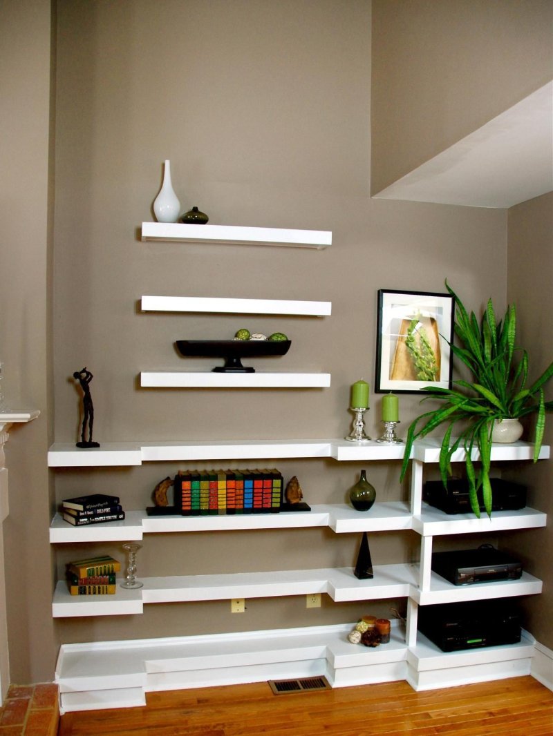 Shelves on the wall