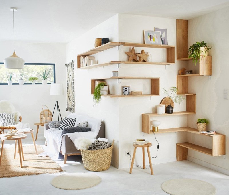 Shelves in the interior