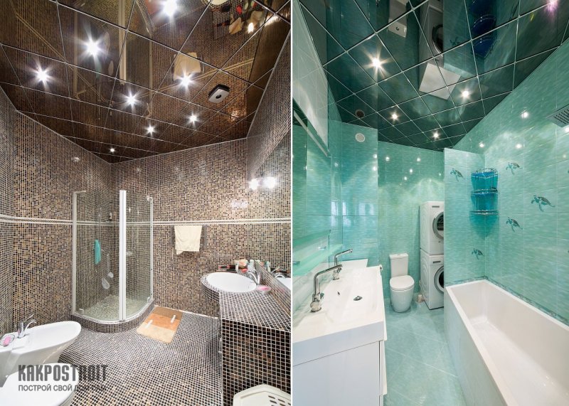 Stretch ceilings in the bathroom