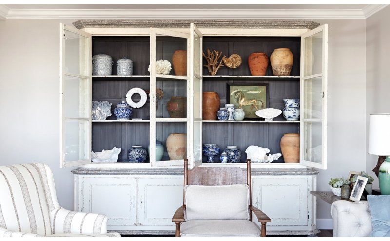 Old sideboard in a modern interior