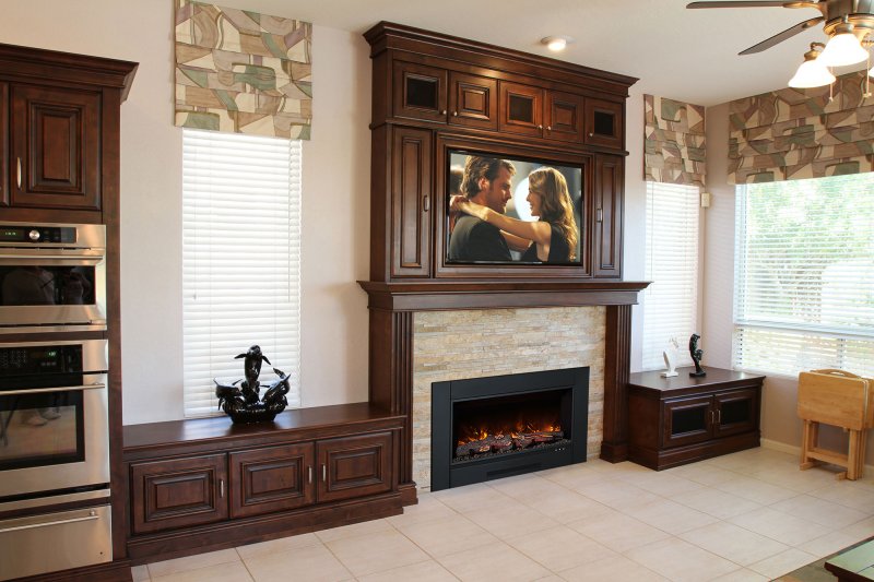 Shelf above the fireplace