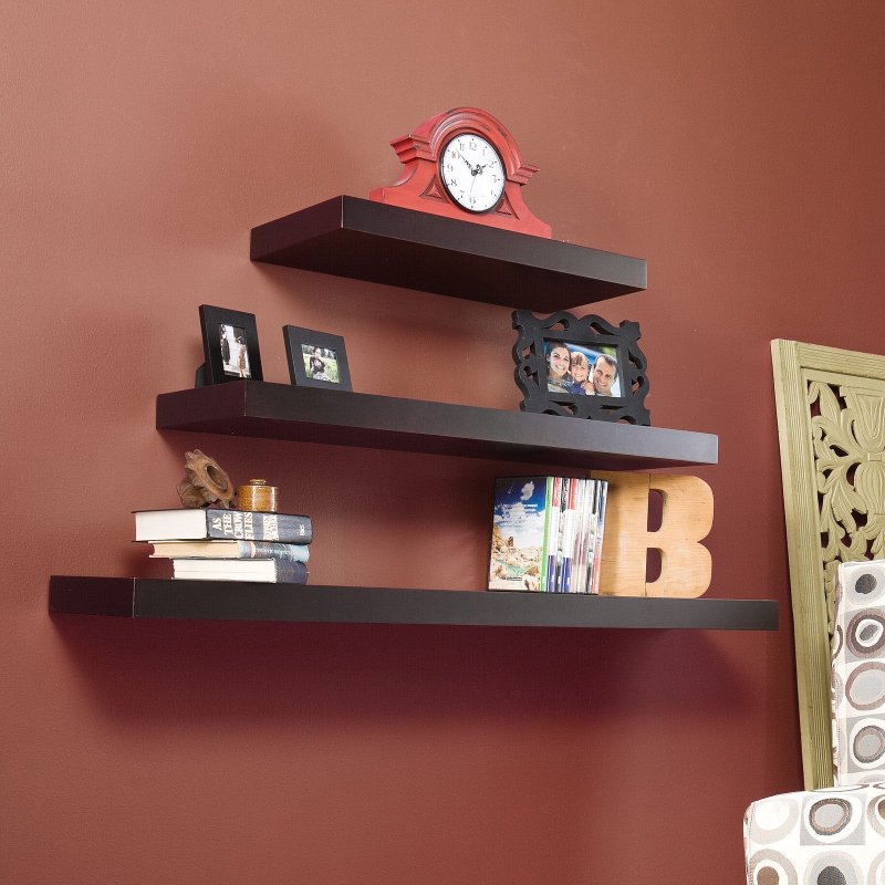 Shelves on the wall