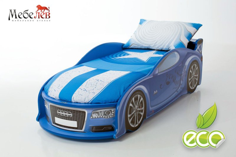 Bed car furniture uneasy blue