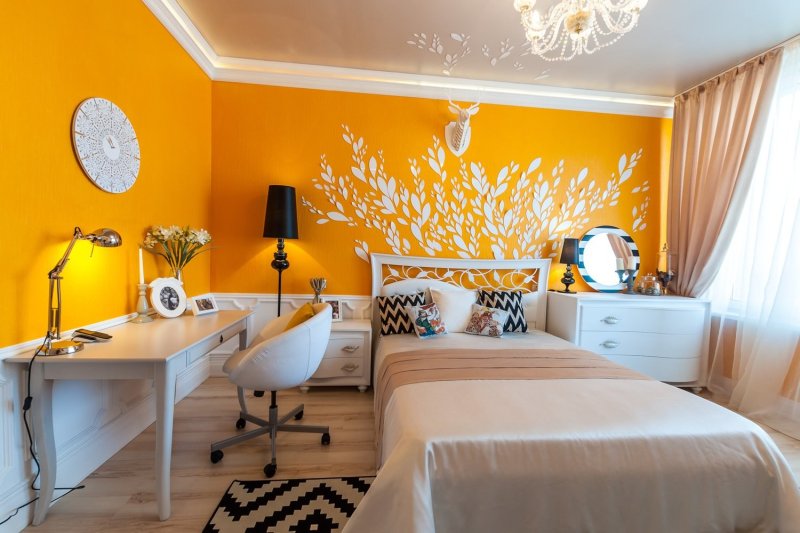 Yellow bedroom