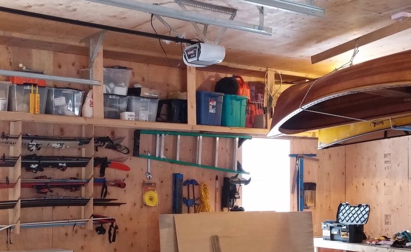 Shelves in the garage